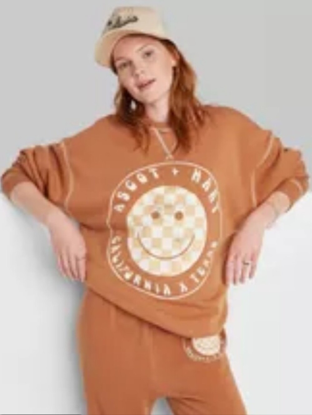 0270 Ascot + Hart Women’s Rust Graphic Crewneck Sweatshirt